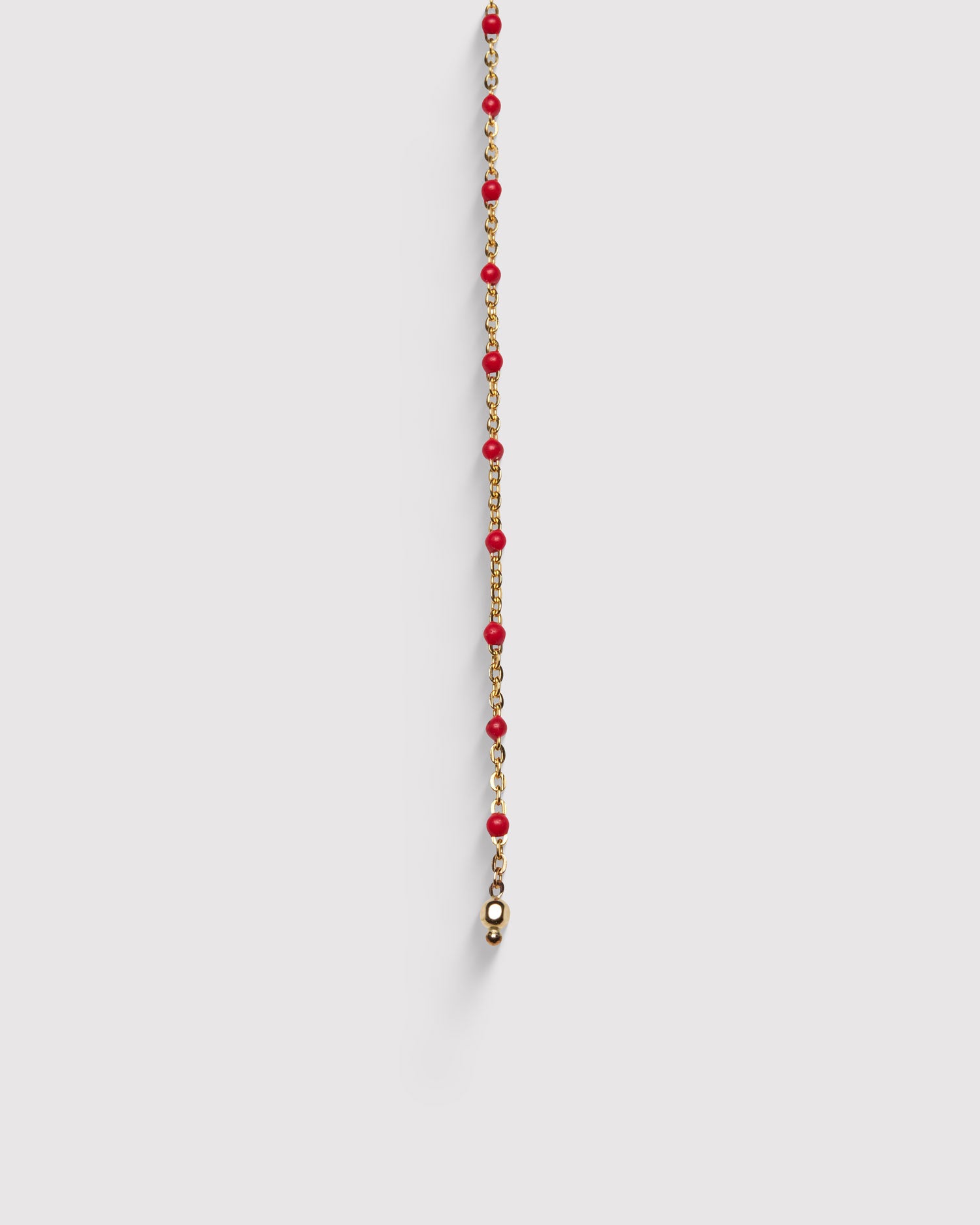 Red Enamel Lariat - 14K Gold Filled