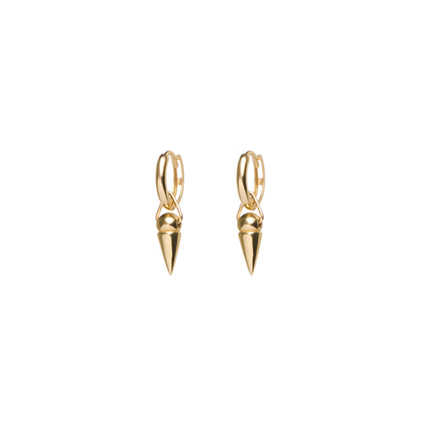 primary image of Spike Hoop Earrings - Gold