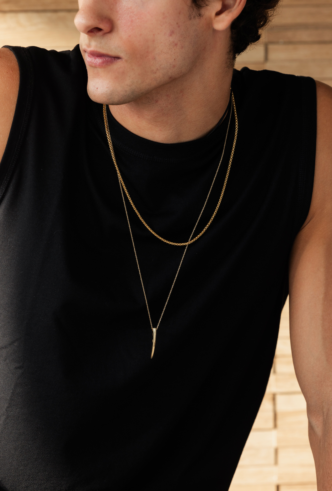 Men's Medium Box Chain Necklace - 14K Gold Filled