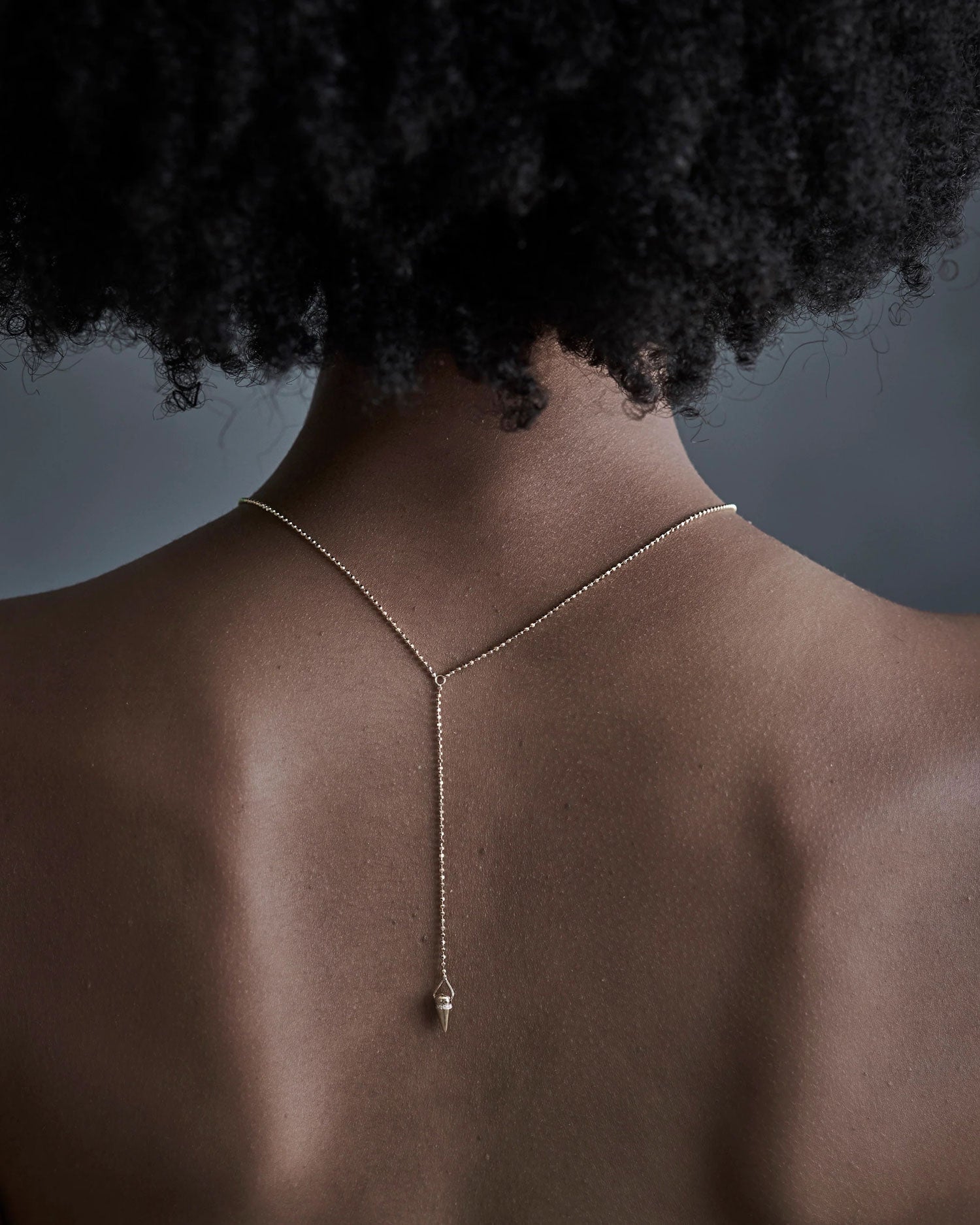 Spike Dew Necklace with Diamonds - Gold