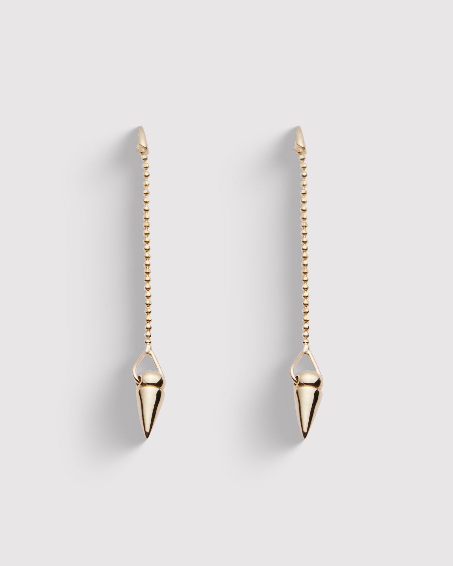 Spike Drop Earrings - Gold