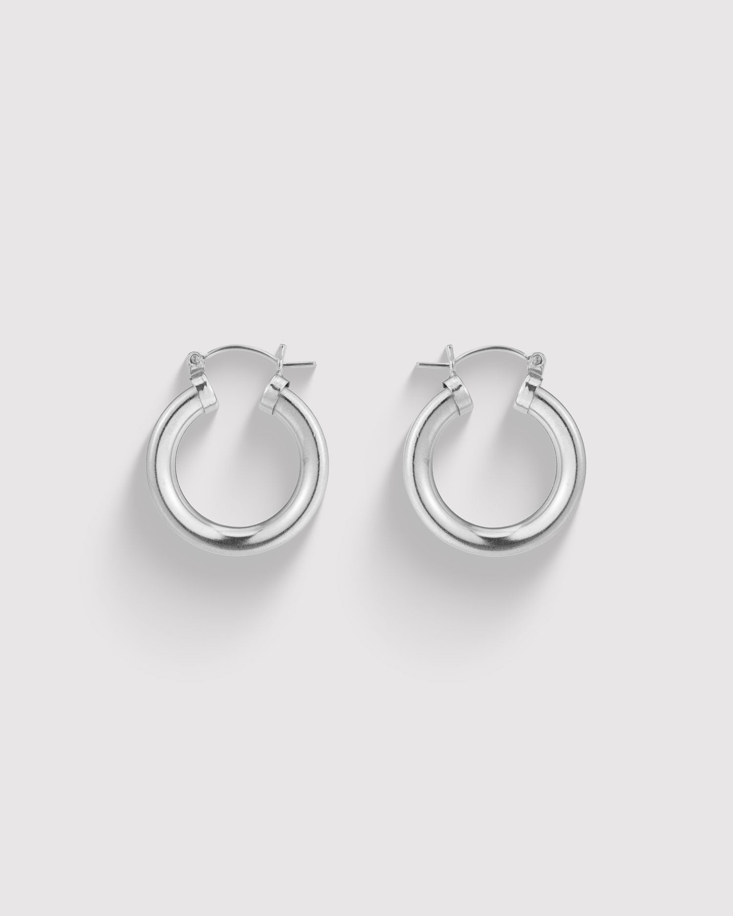 Hollow Thick Hoops - Sterling Silver