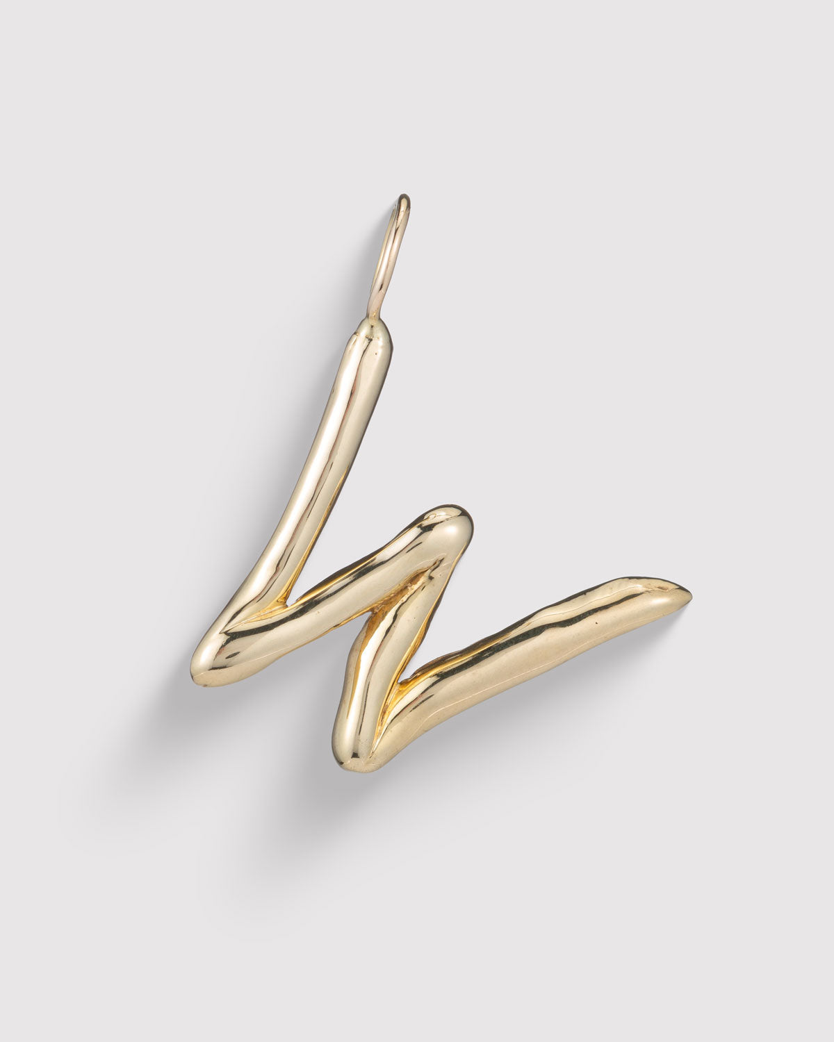 Raw Letter W - Gold