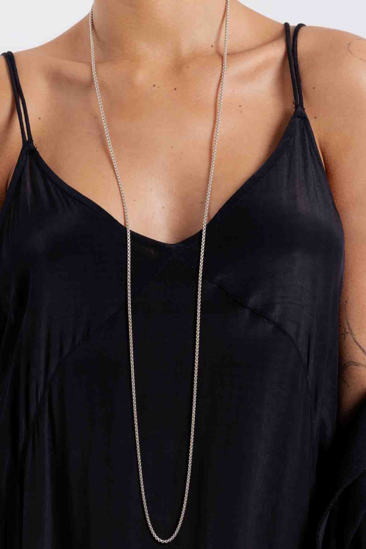 Extra Long Box Chain - Silver
