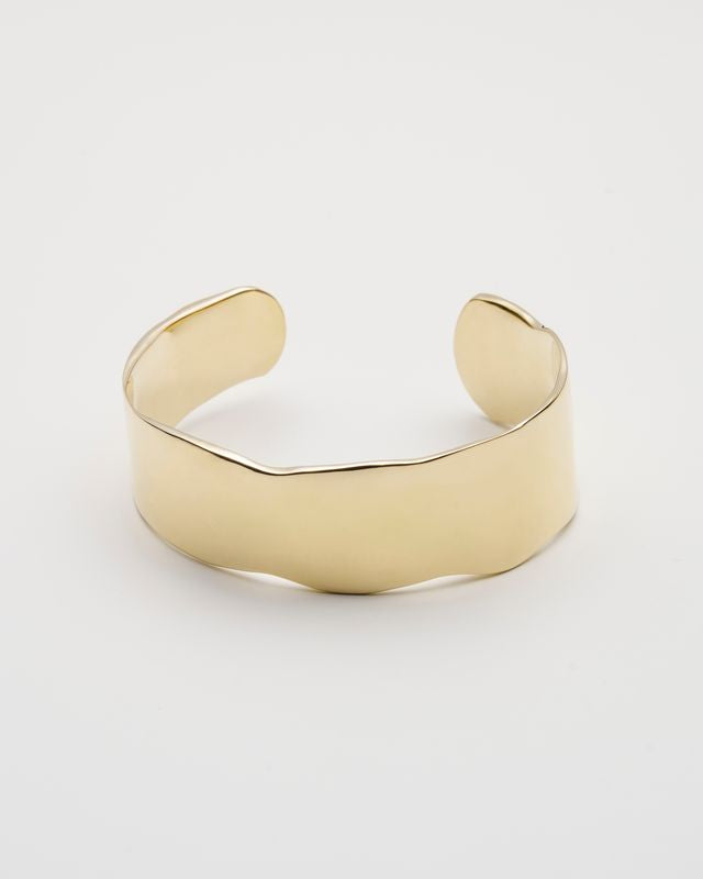 Men's Raw Organic Cuff - 14K Gold Plated