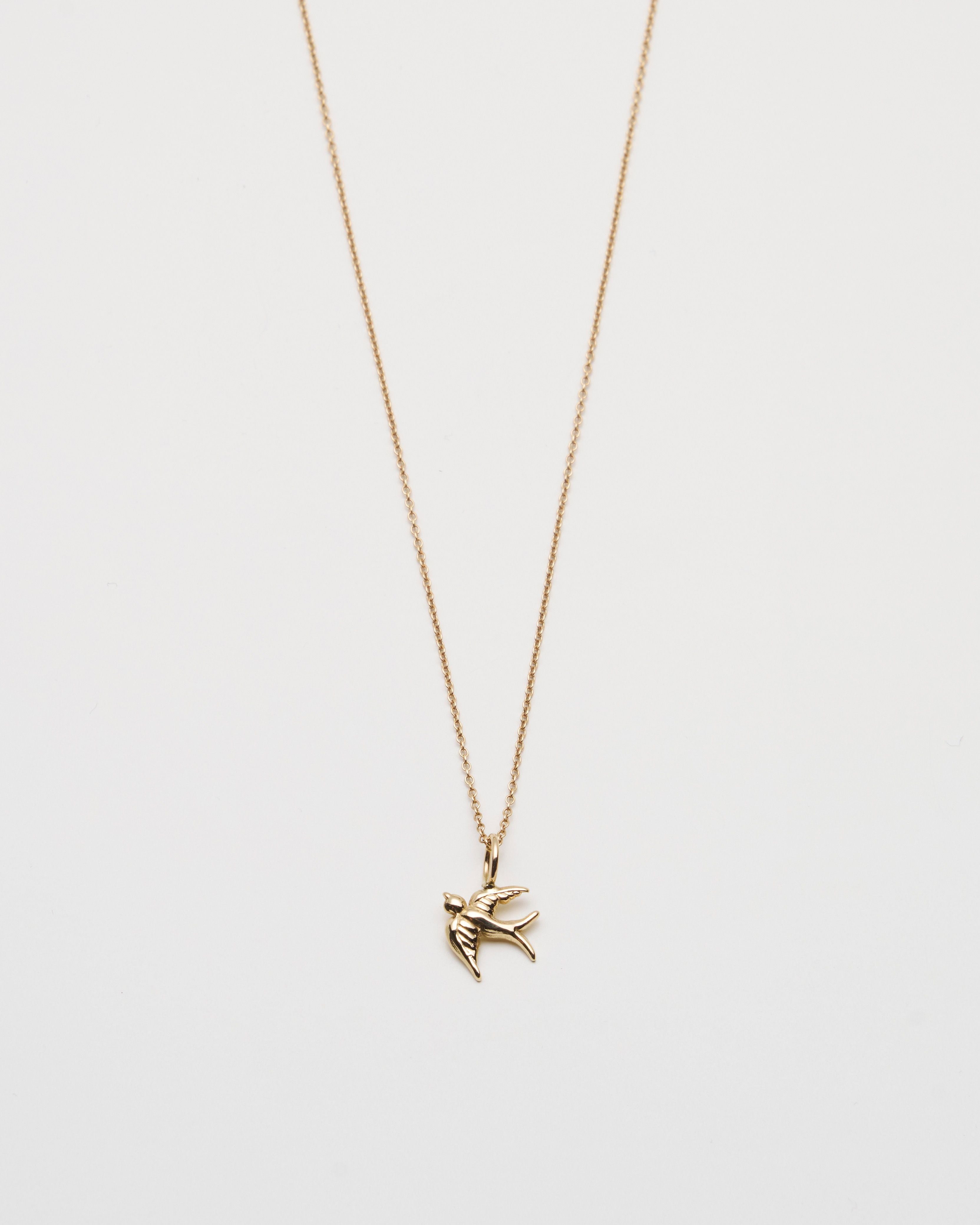 Swallow Pendant Necklace - Gold