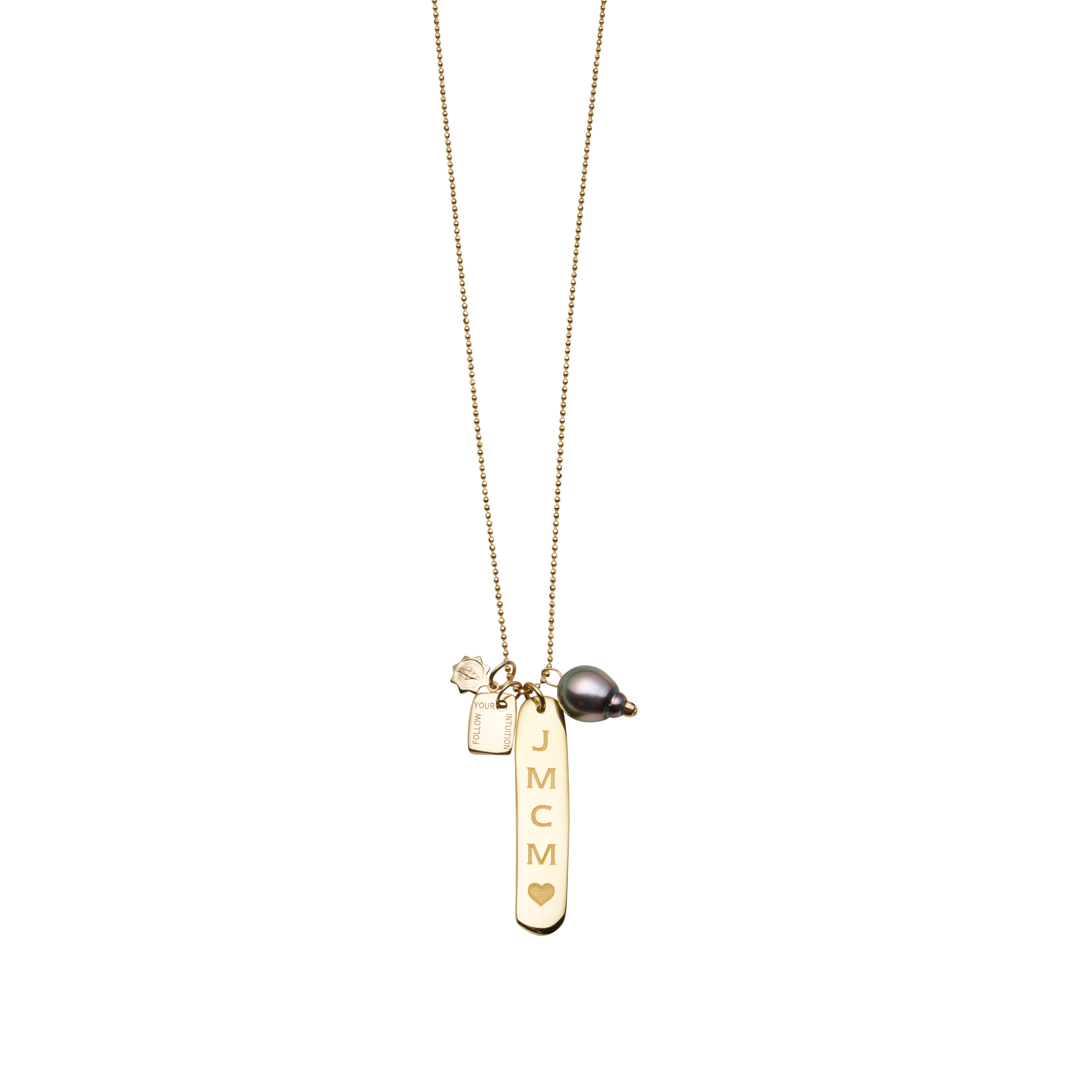 Raw Rectangle Pendant - Gold