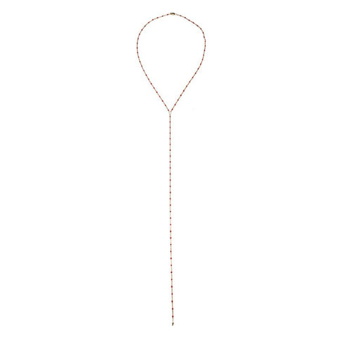 primary image of Red Enamel Lariat - 14K Gold Filled