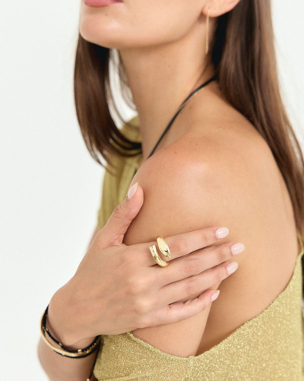 Bold Snake Ring- Opal