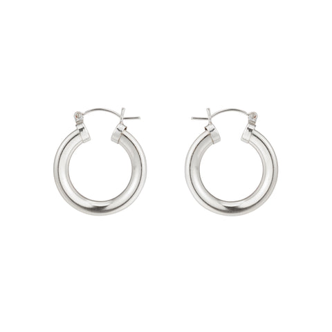 primary image of Hollow Thick Hoops - Sterling Silver
