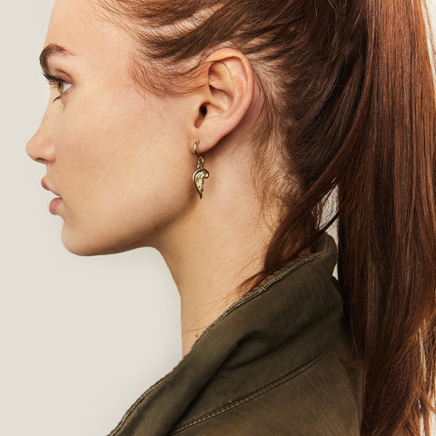 alternate image of Angel Wing Pendant Earring - Gold