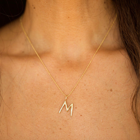 alternate image of Raw Letter M - Gold