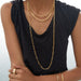 Rectangle Chain Long Necklace - 14K Gold Filled