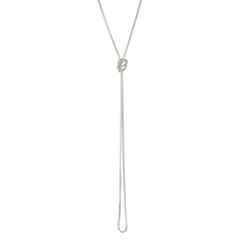 alternate image of Medium Box Chain Necklace - Sterling Silver