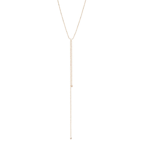 primary image of Double Drop Necklace - Gold