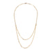 Micro Rectangle Chain Layered Necklace - 14K Gold Filled