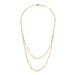 Micro Rectangle Chain Layered Necklace - 14K Gold Filled