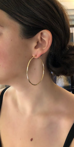 alternate image of Large Thin Hoops - 14K Gold Filled