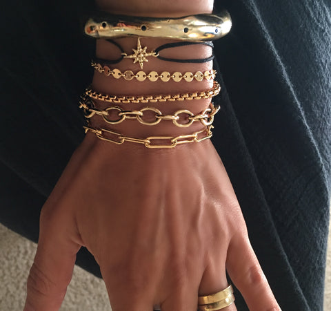 alternate image of Rectangle Link Chain Bracelet - 14K Gold Filled