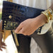 Embossed Passport Wallet - Black