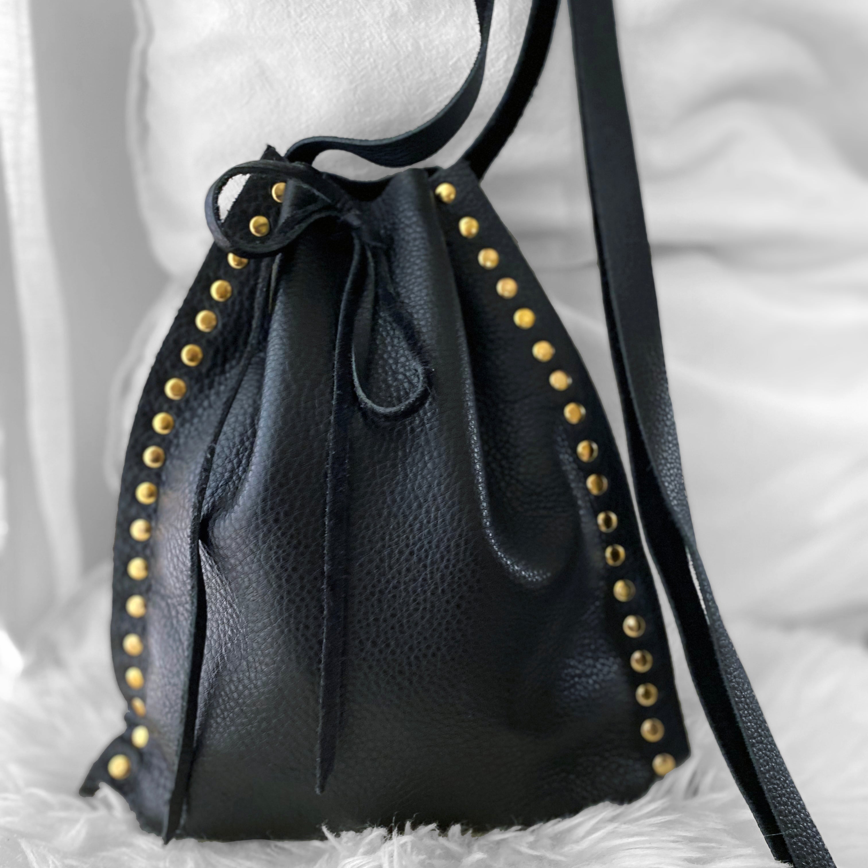 Coco Bag with Studs - Black
