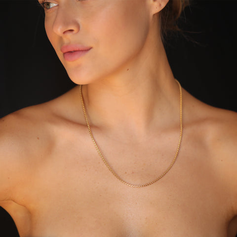 alternate image of Medium Box Chain Necklace - 14K Gold Filled