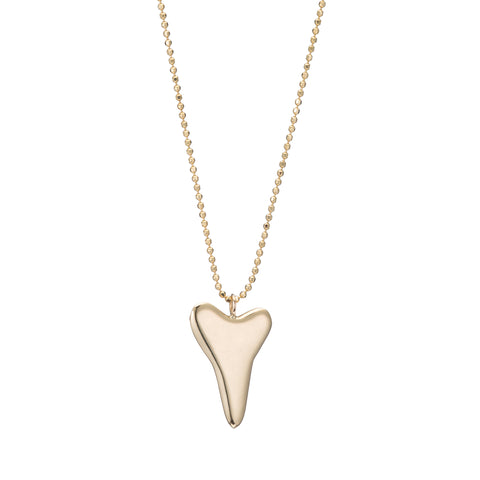 alternate image of Raw Large Heart Pendant - Gold