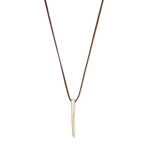 primary image of Long Horn Necklace - Gold