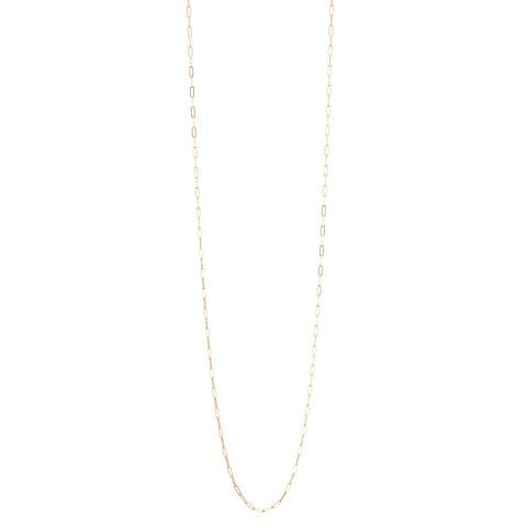 primary image of Micro Rectangle Chain Long Necklace - 14K Gold Filled