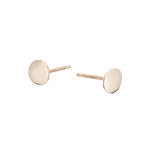 primary image of Raw Flat Disc Earrings - Gold