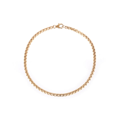 Box Chain Anklet - 14K Gold Filled