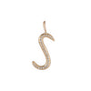 Diamond Pavé Raw Letter - Gold