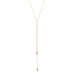 Double Drop Spike Necklace - Gold