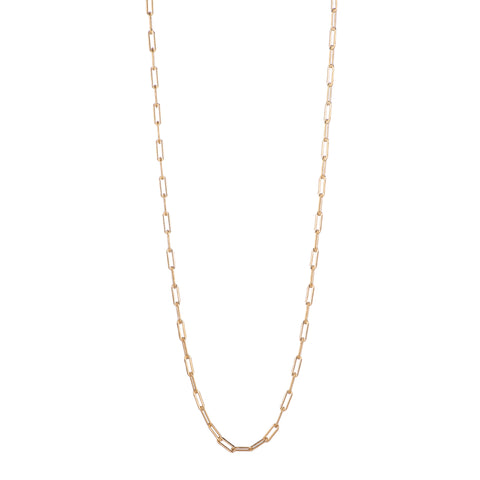 primary image of Rectangle Chain Long Necklace - 14K Gold Filled