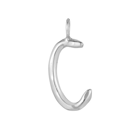 primary image of Raw Letter C - Sterling Silver