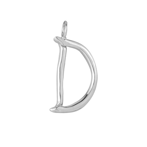 primary image of Raw Letter D - Sterling Silver