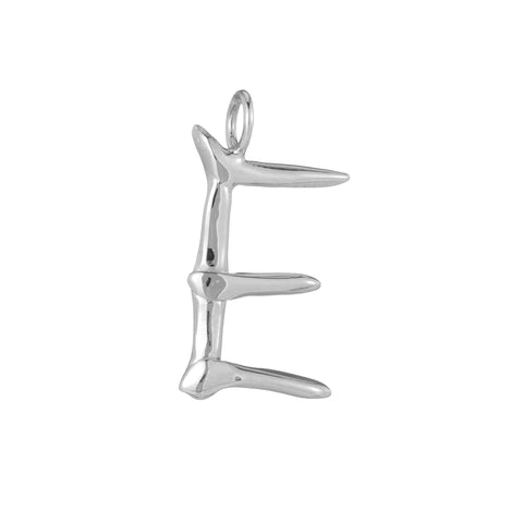 primary image of Raw Letter E - Sterling Silver