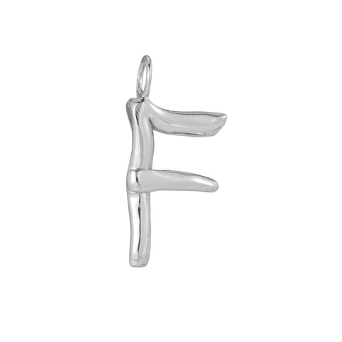primary image of Raw Letter F - Sterling Silver