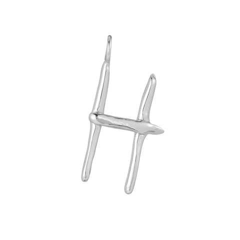 primary image of Raw Letter H - Sterling Silver