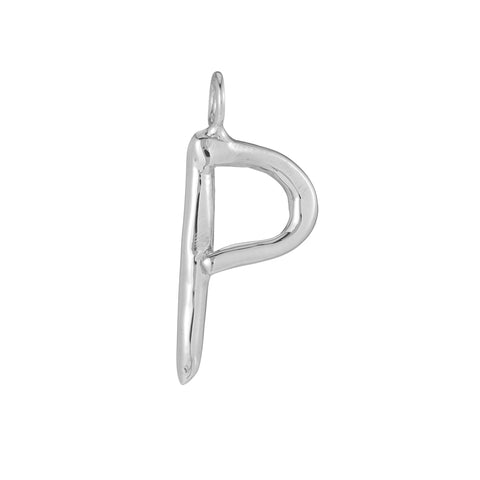 primary image of Raw Letter P - Sterling Silver