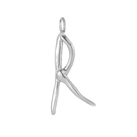 primary image of Raw Letter R - Sterling Silver