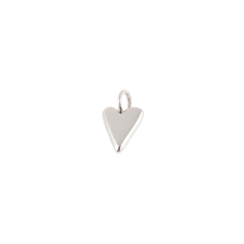 primary image of Raw Small Heart Pendant - Sterling Silver