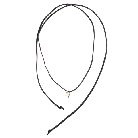 alternate image of Raw Small Heart Pendant - Gold