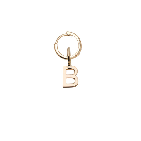 primary image of Mini Leter B Pendant Earring - Gold