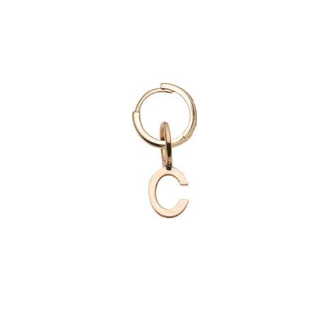 primary image of Mini Leter C Pendant Earring - Gold
