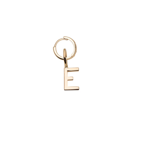primary image of Mini Letter E Pendant Earring - Gold