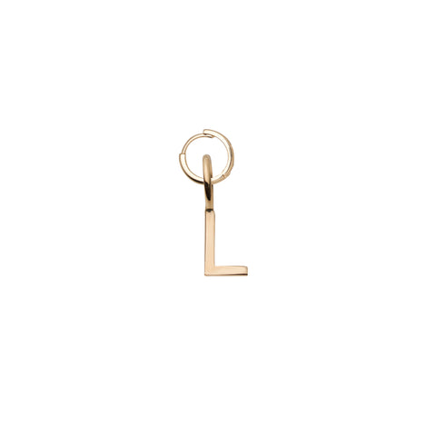 primary image of Mini Letter L Pendant Earring - Gold