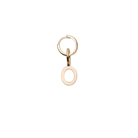 primary image of Mini Letter O Pendant Earring - Gold