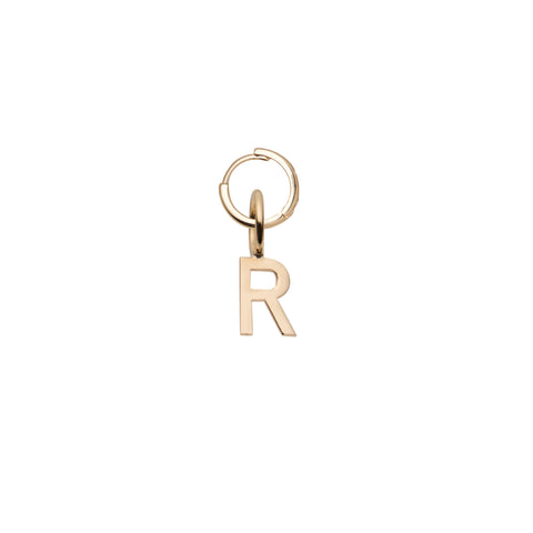 primary image of Mini Letter R Pendant Earring - Gold