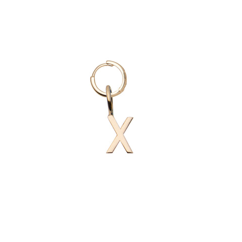 primary image of Mini Letter X Pendant Earring - Gold